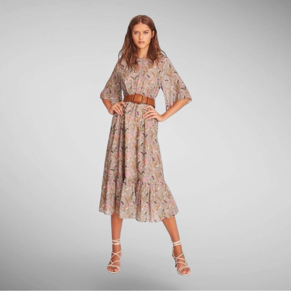 Ba&sh Midi Dress Floral Jami | size 0 | EUC